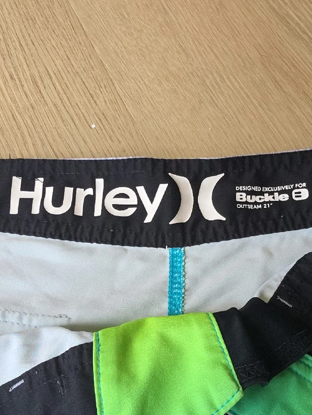 Hurley Men’s Green and Blue Gradient Board Shorts